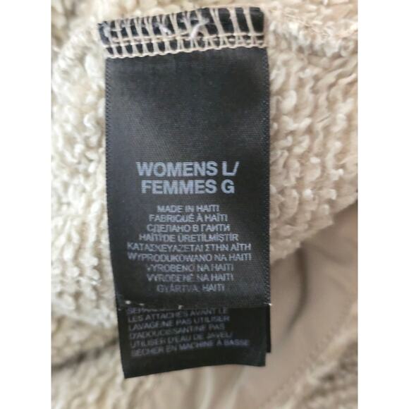 The North Face Tan Fleece Pockets Full Zip Winter Warm Jacket Coat Women's L - Picture 7 of 8